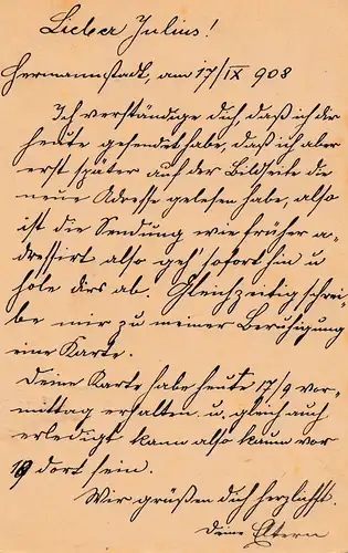 Hongrie: 1908: Entier Enregistrer Nagyszeben à Munich