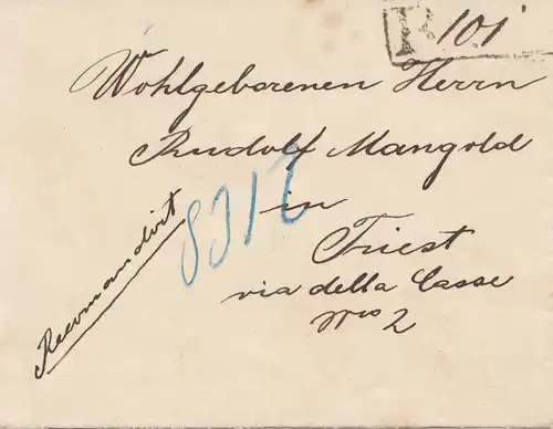 Ungarn: 1888: Brief nach Triest