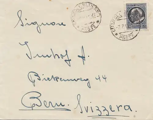 Vatican: 1947: Lettre à Berne.