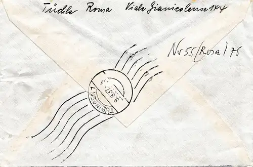 Vatican: 1937: Lettre recommandé à Tübingen