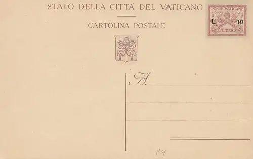 Vatikan: Ganzsache - Poste Vatican