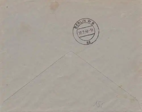 Inscription Dombrowa Oberschliesien au gouverneur GG/ Berlin, selt. Adresse