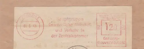 GG: Absenderfreistempel AFS: Hauptgruppe Gewerbl. Wirtschaft, 120 Gr, Ausschnitt