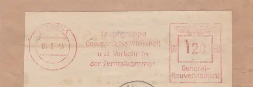 GG: Absenderfreistempel AFS: Hauptgruppe Gewerbl. Wirtschaft, 120 Gr, Ausschnitt