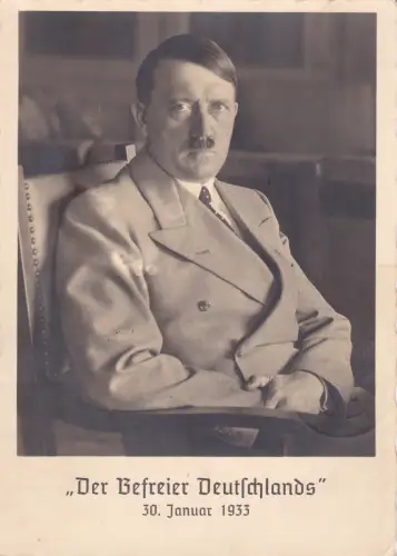 GG: AK Führer dans sa maison Obersalzberg, recommandé, timbre spécial 1944