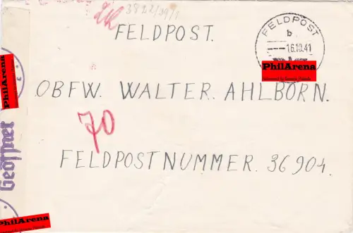 GG: FP Brief Gent an FPNr. 36904, OKW Zensur