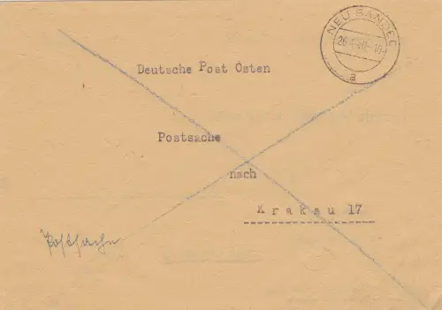 GG: Postsache Neu Sancez nach Krakau