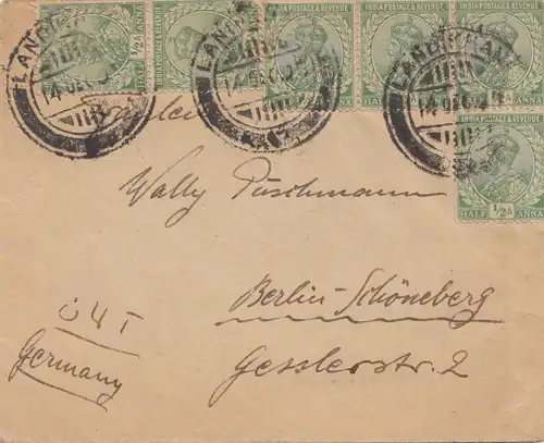 Afghanistan: 1925: Landikhana, India Postage nach Berlin