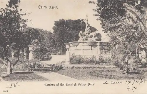 Égypte/Egypte: 1905: Carte de visite du Cairo en Italie