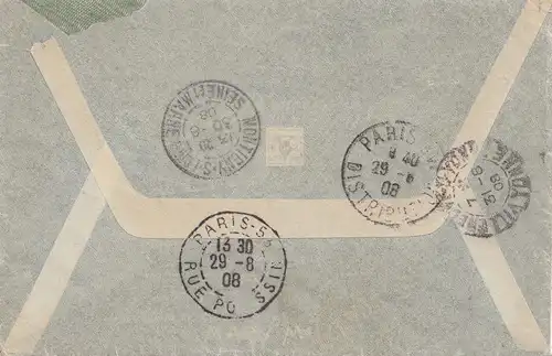 Egypte/Egypte: 1908 Inscription Caire en France