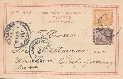 Égypte/Egypte: 1901: carte de visualisation