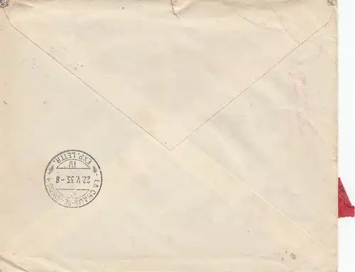 Égypte/Egypte: 1933: Inscription Alexandrie en Suisse, Perfin