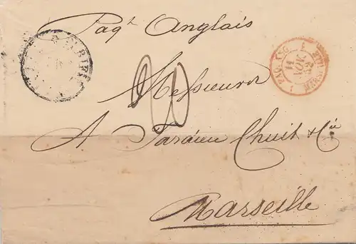 Égypte/Egypte: 1852 Alexandrie à Marseille