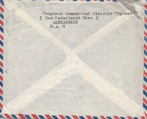 Egypte/Egypte: Aéroport d'Alexandrie à Hambourg, contenu du courrier