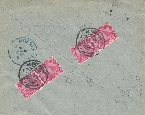 Egypte/Egypte: 1897: Inscrivez-vous à Alexandrie pour Munich