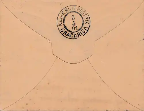 Ägypten/Egypte: 1901: Ganzsache Ismailia nach Österreich, KuK-Post Gracanica