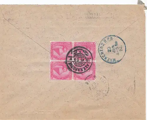 Égypte/Egypte: 1903: Inscrivez-vous à Alexandrie pour Munich