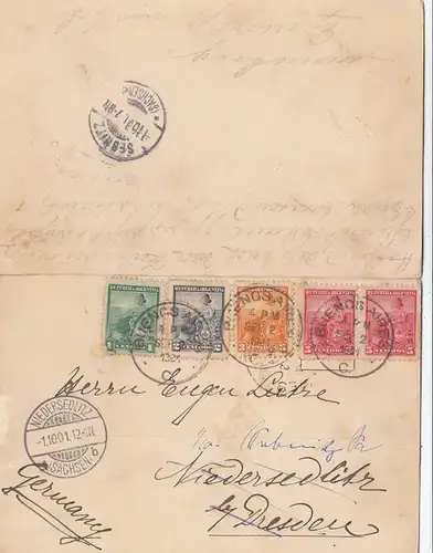 Argentinien: 1901: große Ansichtskarte Buenos Aires nach Niedersedlitz