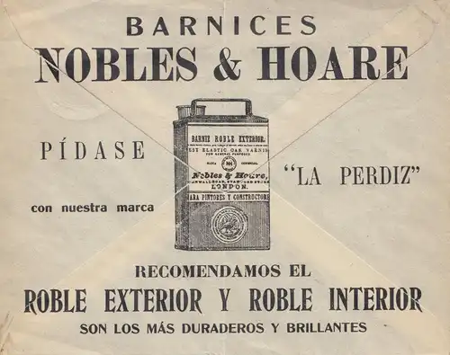 Argentinien: Ganzsachenumschlag mit Werbung, Bug