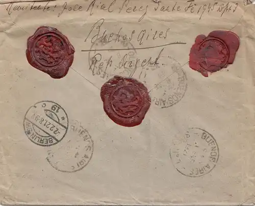 Argentine: 1921: recommandé Buenos Aires pour Berlin