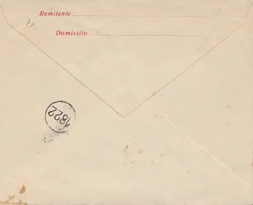 Argentine: 1910: Affaire entière: SIN VALOR POSTAL