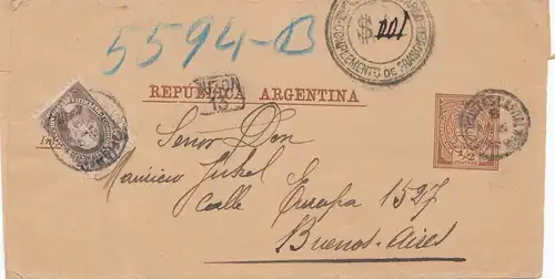 Argentine: 1893: Bande passante vers Buenos Aires