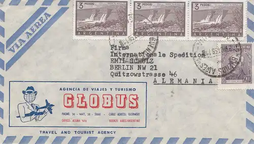 Argentine: 1958: Aéroport de Berlin, Globe Turismo