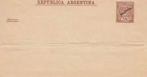 Argentinien: Ganzsache Muestra, Bug