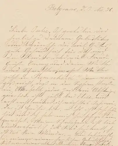 Argentinien: 1896: Ganzsache nach Remscheid, Taxe
