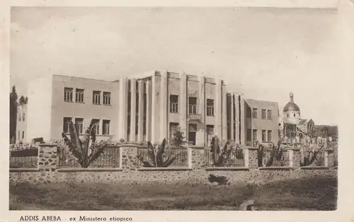 Éthiopie: 1947: Carte de vue Addis Abeba ex Ministero etiopico vers Malmö