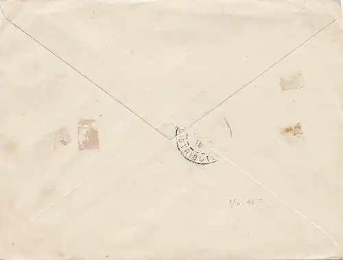 Äthiopien:  1919: Einschreiben Djibouti nach Paris