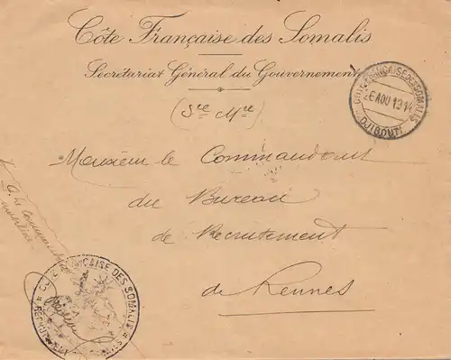 Éthiopie: 1914: Cote Francaise des Somaliens à Rennes