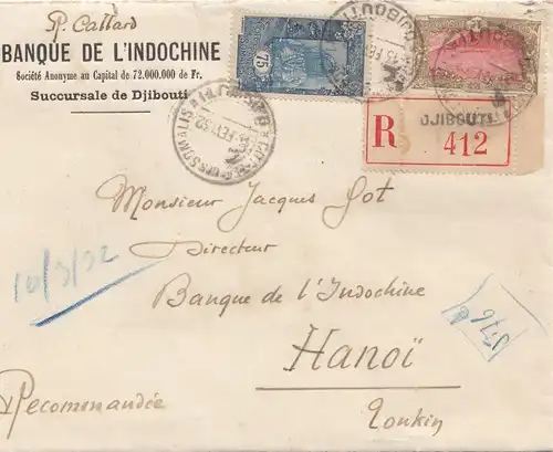 Éthiopie: 1932: Banque de l'Indochine, recommandé par Djibouti à Hanoi