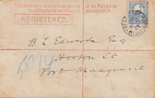 Australie: 1883: Regiustered letter Sydney
