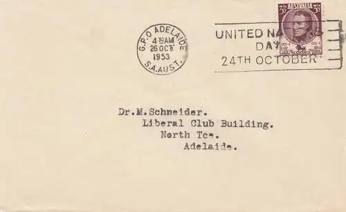 Australien: 1953: Adelaide United Nations Day