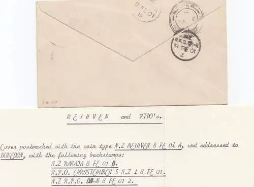 Australie: 1901: Methoven to Dunedia, New Zealand