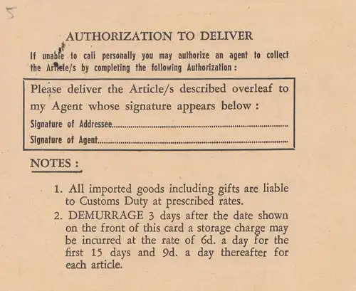 Australien: 1965: Assessment Card New Guinea