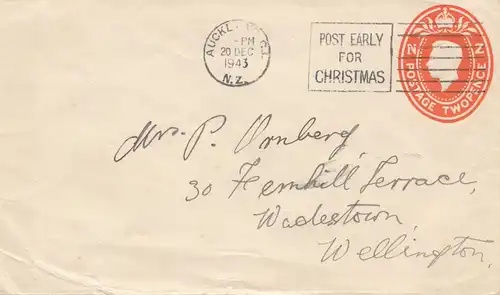 Australie: 1943: Aukland to Wellington, Christmas
