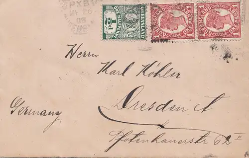 Australien: 1908 letter to Dresden