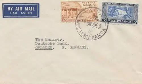 New Zealand: Air Mail Western Samoa to Opladen/Germany