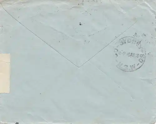 Australie: 1938: Air Mail New south Wales to Munich/Germany