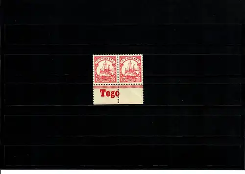 Colonies allemandes: Togo avec inscription Sunrand Min. 9