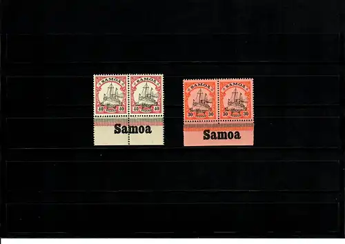 Colonies allemandes: Samoa 2x avec inscription Sunrand, frais de port