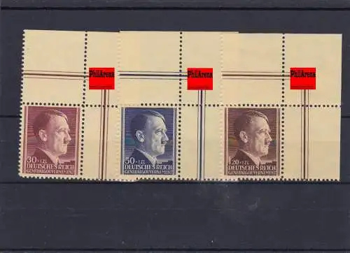 Generalgouvernement (GG) AH, **, Eckrand E2 MiNr. 89-91