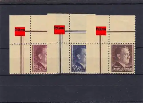 Generalgouvernement (GG) AH, **, Eckrand E1, MiNr. 89-91