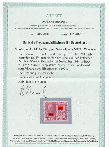 Falsité de propagande: Min. 29 **, post-frais, vie de blague avec comparateur