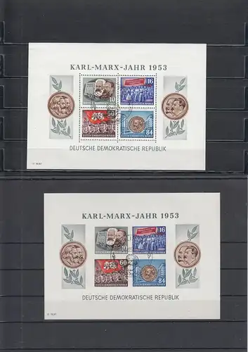 DDR: MiNr. Block 8A, 9A, 8B YI, 9B YII, Ersttagsstempel Berlin