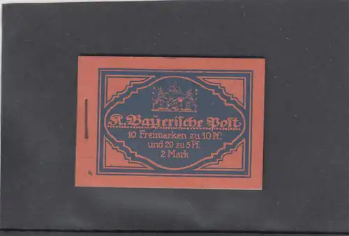 Bavière: MiNr. MH 1 d, post-fraîchissement, BPP Attest