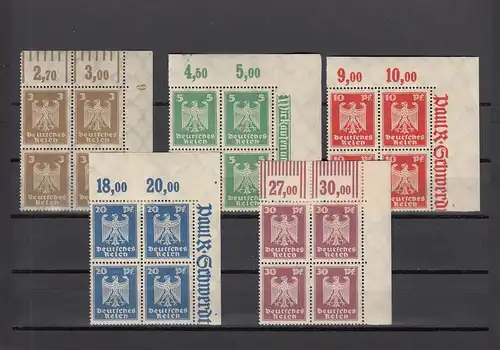 Reich allemand, Min. 355-61, post-freisch, Eckrand Quaderblock