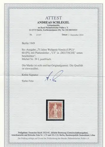 Berlin: Min. 39I, erreur de plaque, post-fraîchissement, BPP Attest